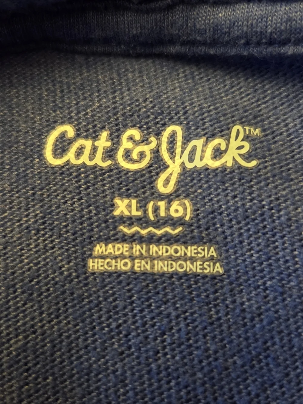 Cat & Jack Boys Blue Lightweight Hooded Pullover Skull Graphic XL 16
